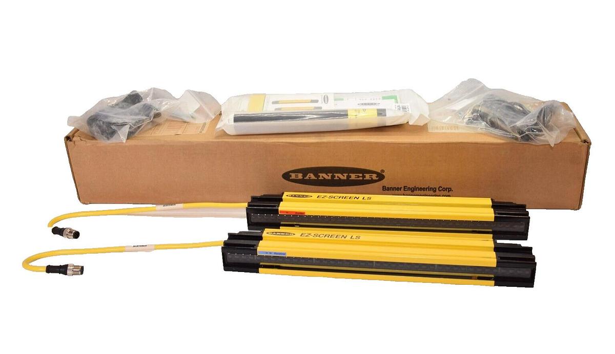 (NEW) BANNER SLLCP23-350P88 , 89759 Emitter/Receiver EZ Screen Light Curtain