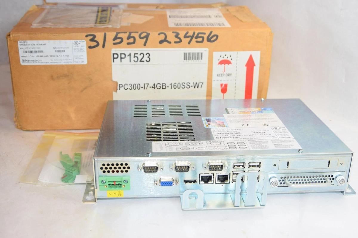 Nematron Industrial PC nPC300-i7-4GB-160SS-W7 nPC3-74C07A00 100-240v (NEW)