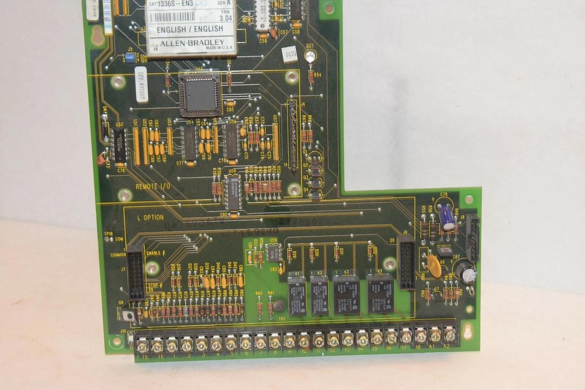 Used ALLEN BRADLEY 1336S-MCB-SP1 1336SMCBSP1 w/language module 1336S-EN3 Drive Board