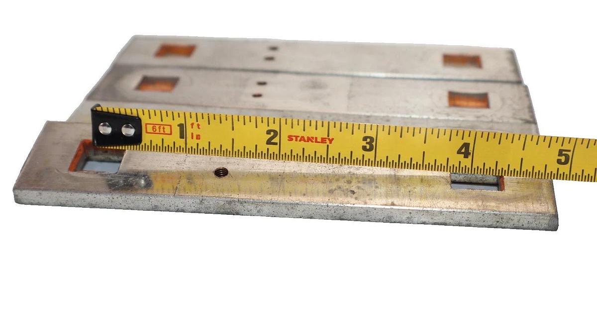 Used 5-1/2" x 1-1/8" x 1/4" Copper Buss Bar Plate (Lot of 4)