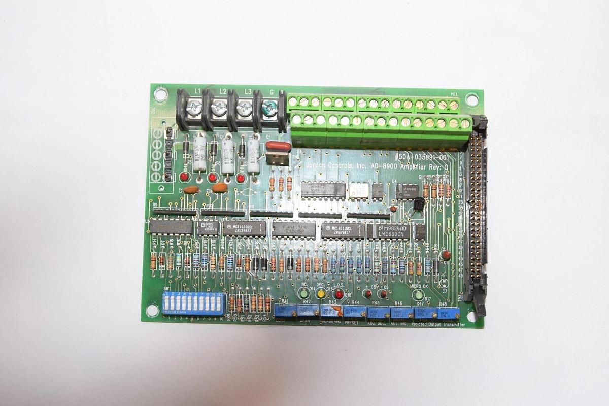 Used JORDAN CONTROLS INC. AD-8900 50A-035991-001 Rev C Amplifier Board