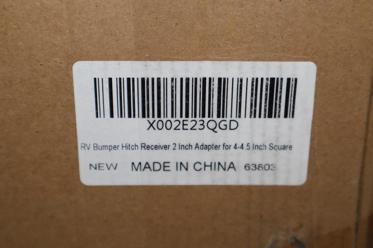 Top Tow 2" RV Bumper Hitch Receiver 63803 for 4" x 4" RV Bumper 3500lb 350lb NEW