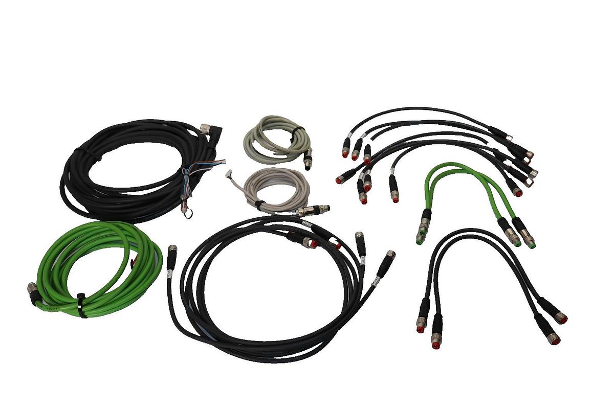 Used lot of industrial data sensor cable sets adapter 3pin E66085-H  078224, E242293