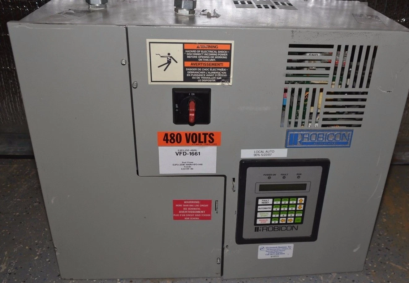 Used ROBICON 10HP 10hp AC DRIVE ID-454GT 3PH 460V 457G12.00