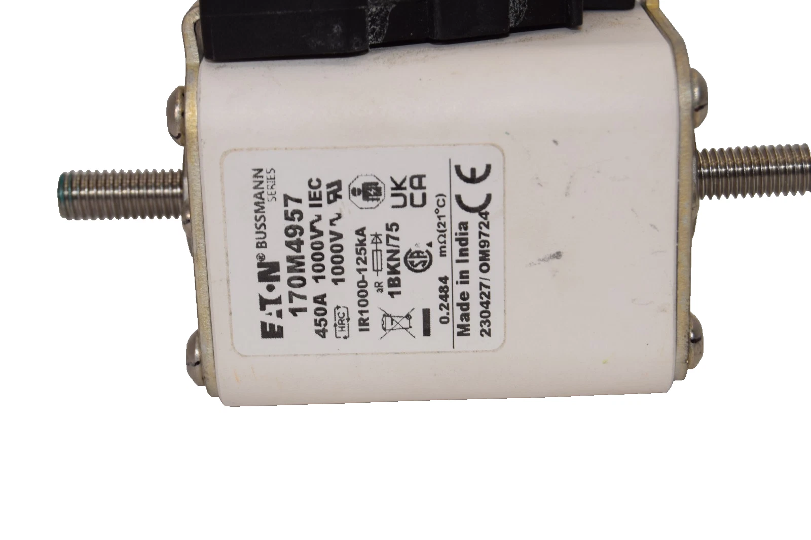 Used Eaton 170M4957 450A 1000V High Speed Square Body Fuse