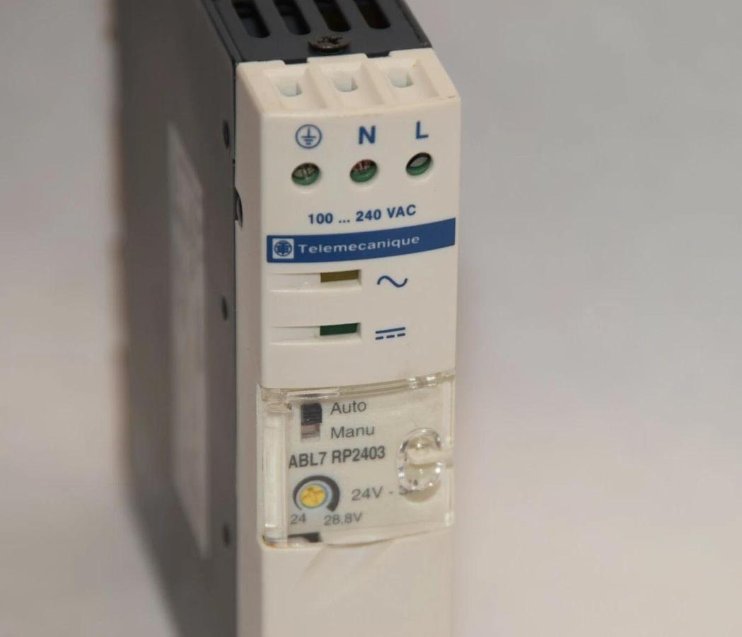 Used SCHNEIDER ELECTRIC ABL7 RP2403 100-240Vac 1.0/0.5A 50/60Hz 24Vdc 3A Power Supply