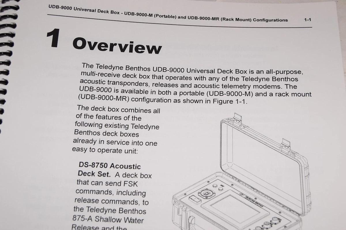 Used Teledyne Benthos Universal Deck Box UDB-9000-M UDB9000 Transponder AT-440-LF-0