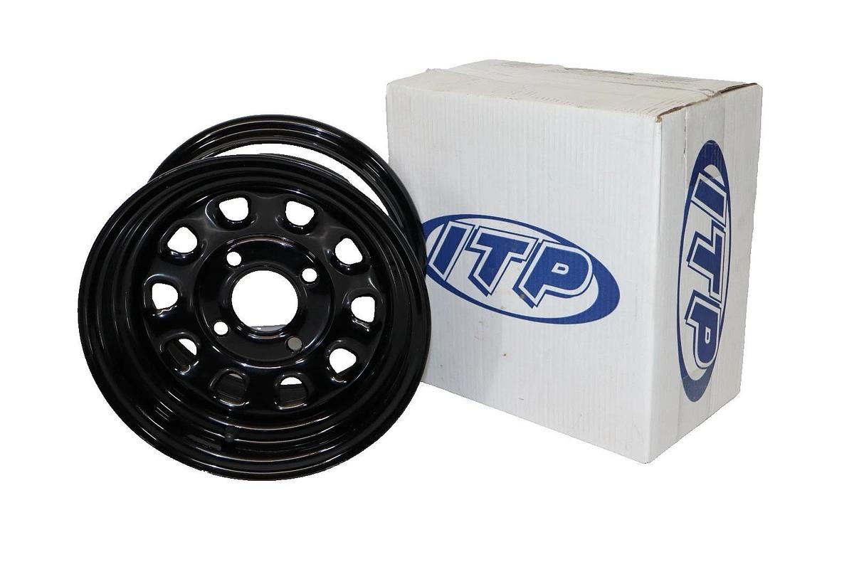 ITP D12F511 12" x 7" Steel Wheel , Black (New)