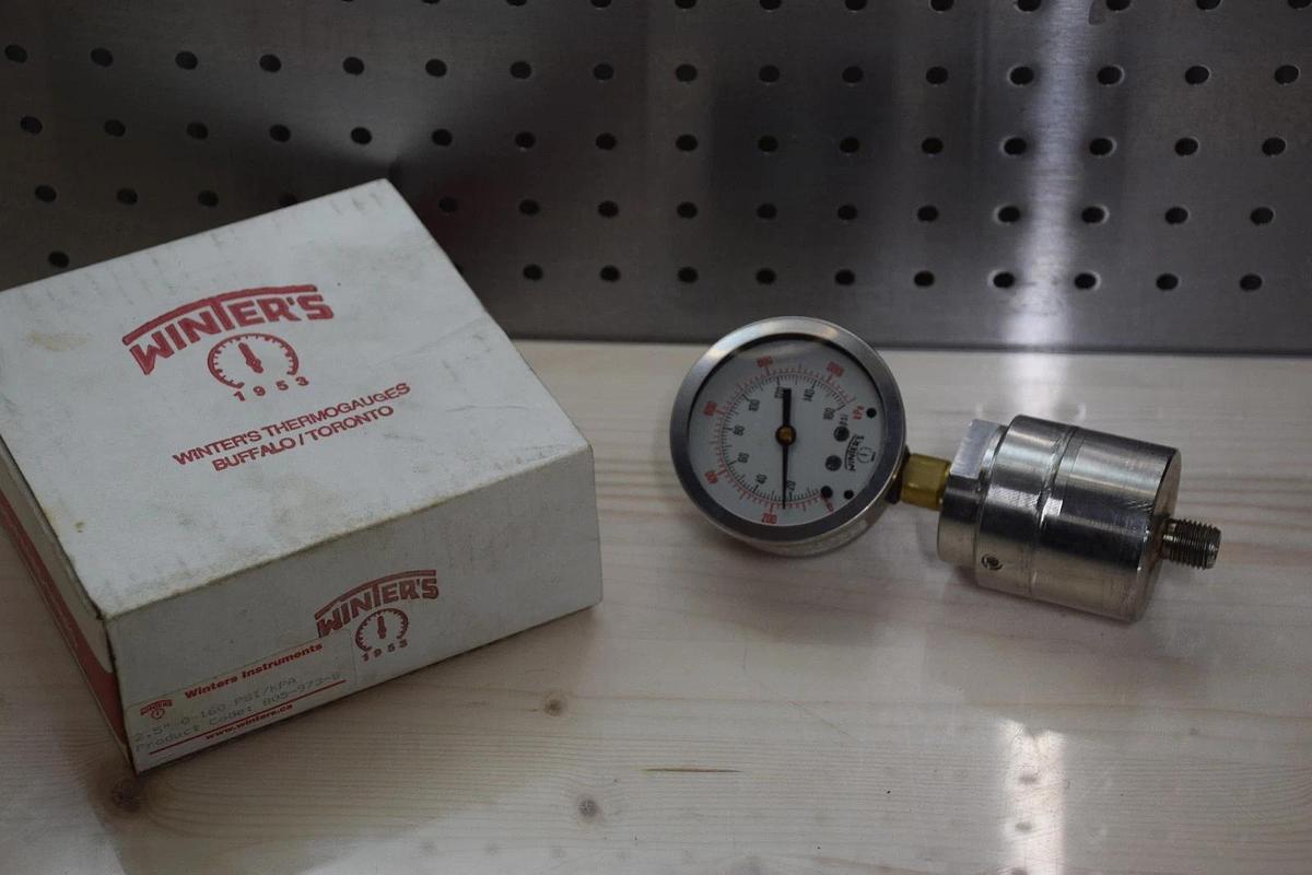 WINTERS INSTRUMENTS 805-973-S 2.5" 0-160psi/kpa PRESSURE GAUGE NEW