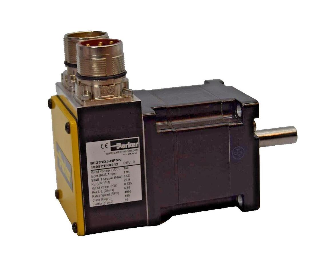 Used Parker Servo Motor BE231DJ-NPSN BE231DJNPSN 180521N0212 340vdc .325kW .325 kW