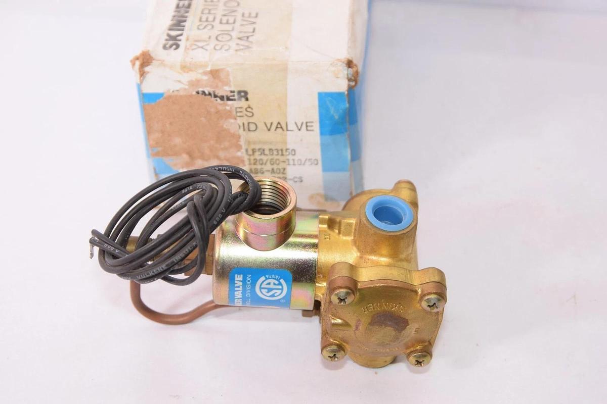(NEW) HONEYWELL / SKINNER LP5LB3150 Solenoid Valve 3-Way 120V 10-150 PSI 3/8"
