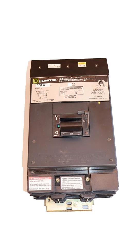 Used Square D I-Limiter Circuit Breaker LI36350 350A 350 Amp 3p 600v