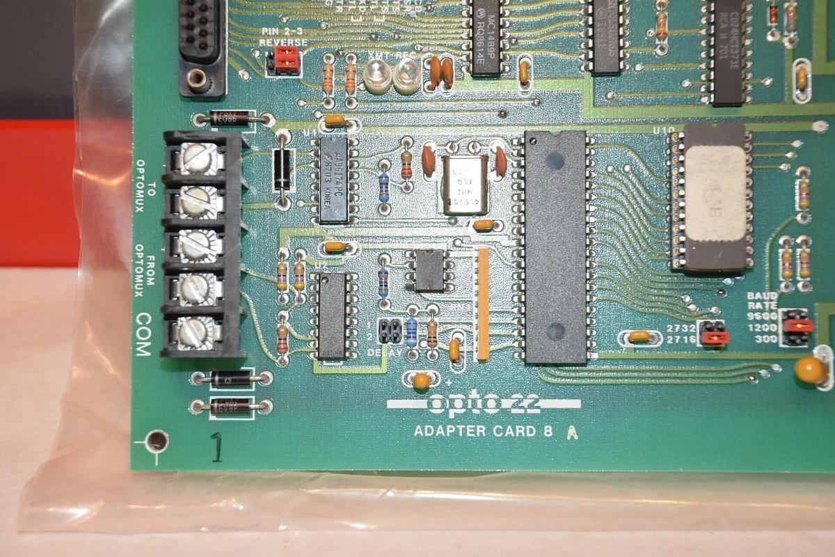 NEW OPTO 22 AC8A ADAPTER CARD 8 HALF DUPLEX RS232 MODEM TO RS422 ADAPTER CARD