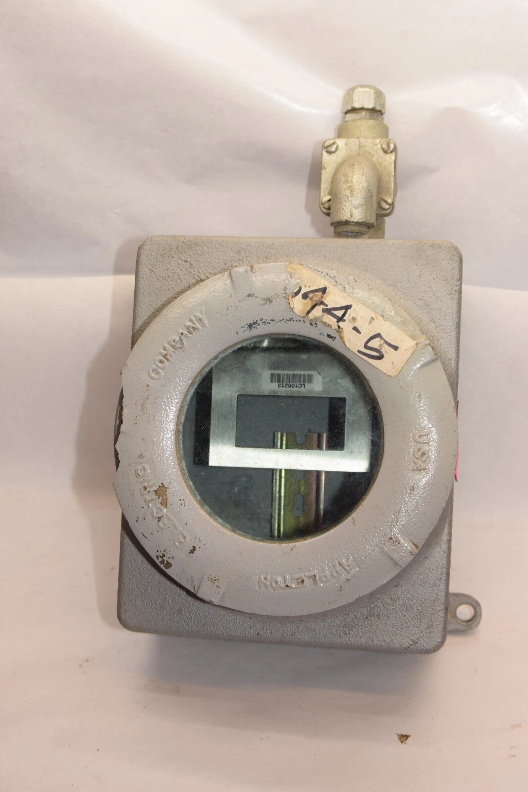 Used APPLETON 8"x9.5"x4.5" Explosion Proof Enclosure W/ Glass Cover Internal Cover