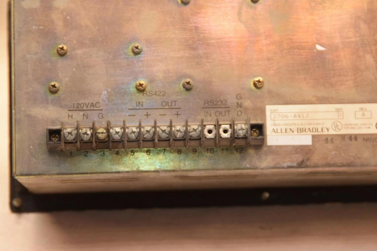 Used ALLEN BRADLEY 2706-A41J Ser D 110/120Vac Dataliner Operator Interface Display