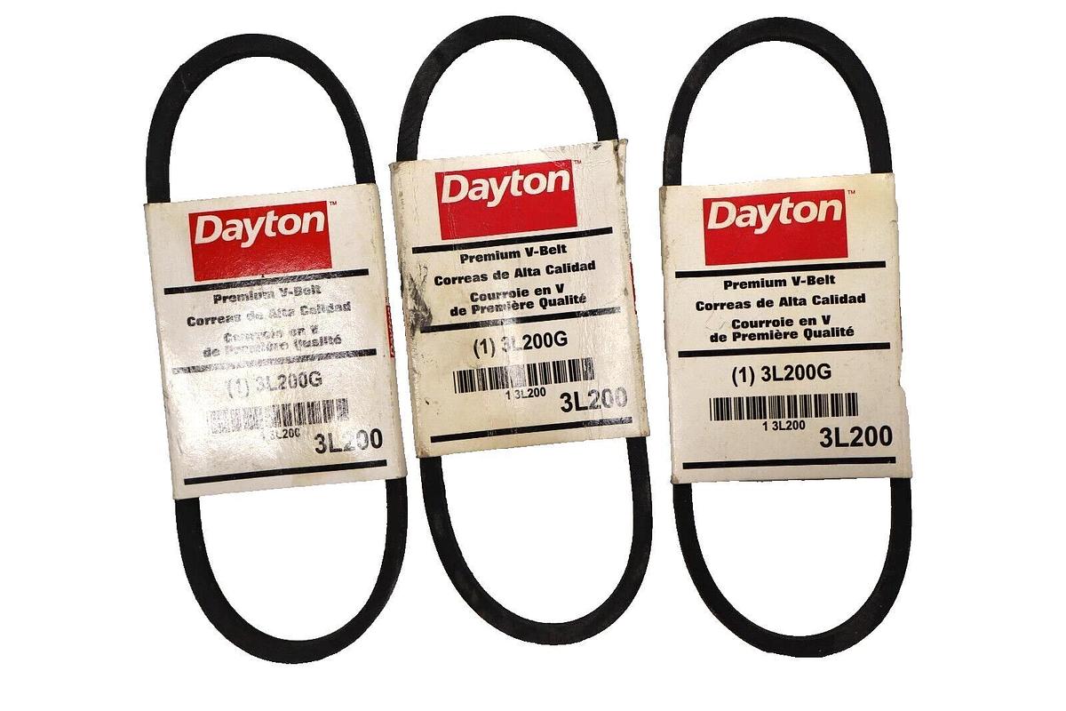 (NEW - Lot of 3) DAYTON 3L200G Premium V-Belt