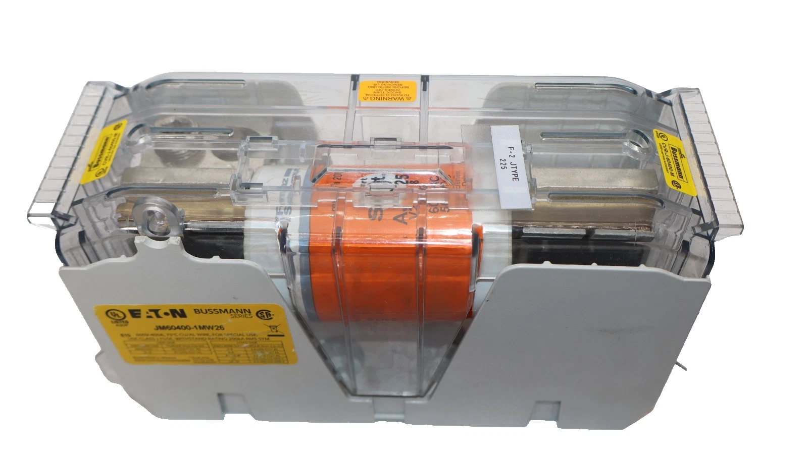 Used Eaton Bussmann Power Distribution Fuse JM60400-1MW26 CVR-J-60400-M AJT225 225a