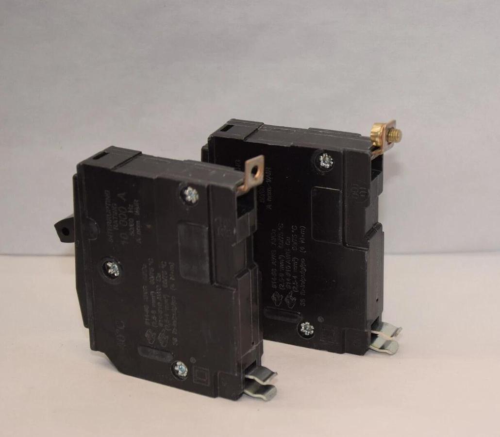 (Lot of 2) Square D Breaker HACR QOB 20A 20 Amp DP-4075 1 pole 1p 120/240v NEW