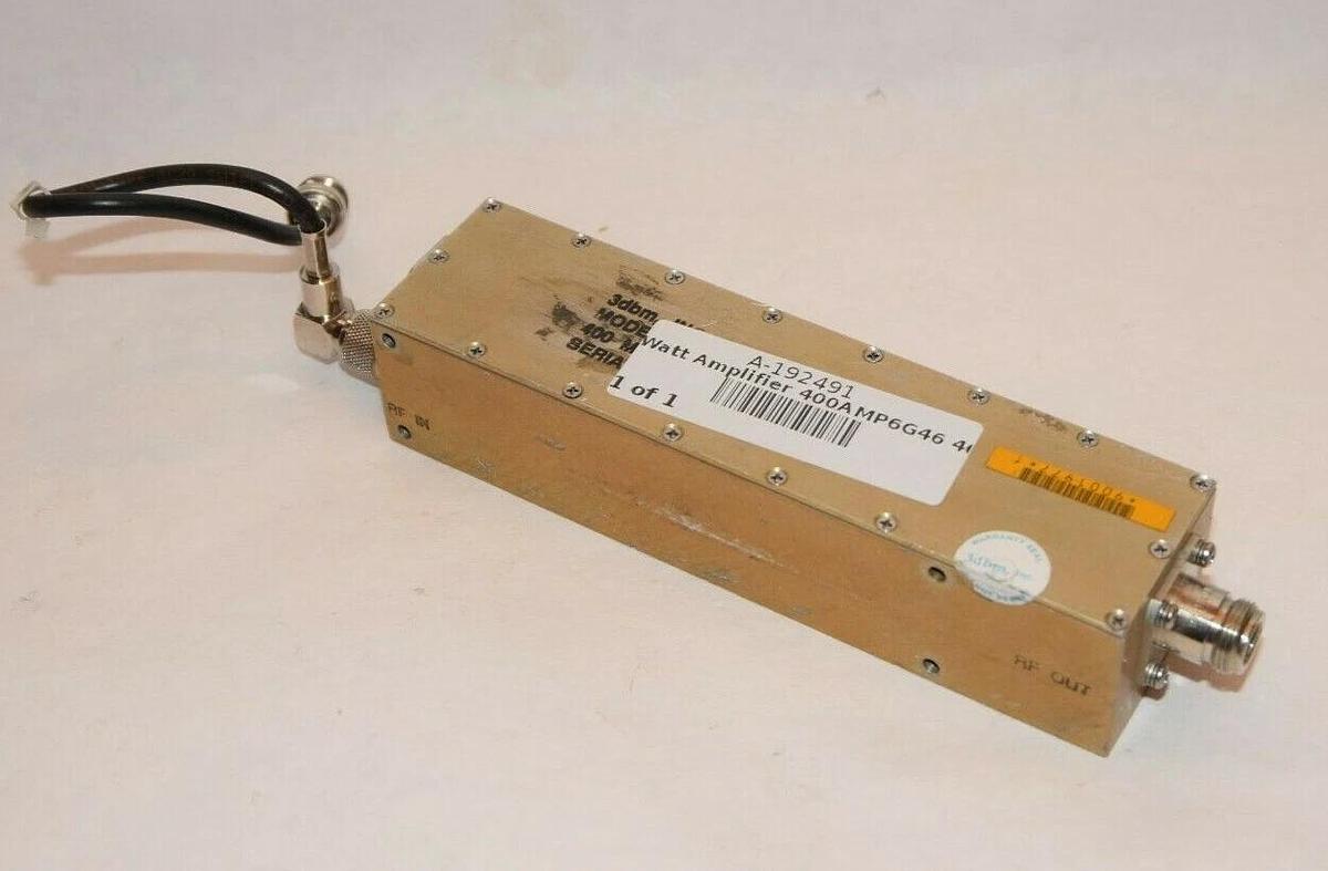 Used 3DBM INC 400 AMP-6G-46 400MHz 40W Amplifier