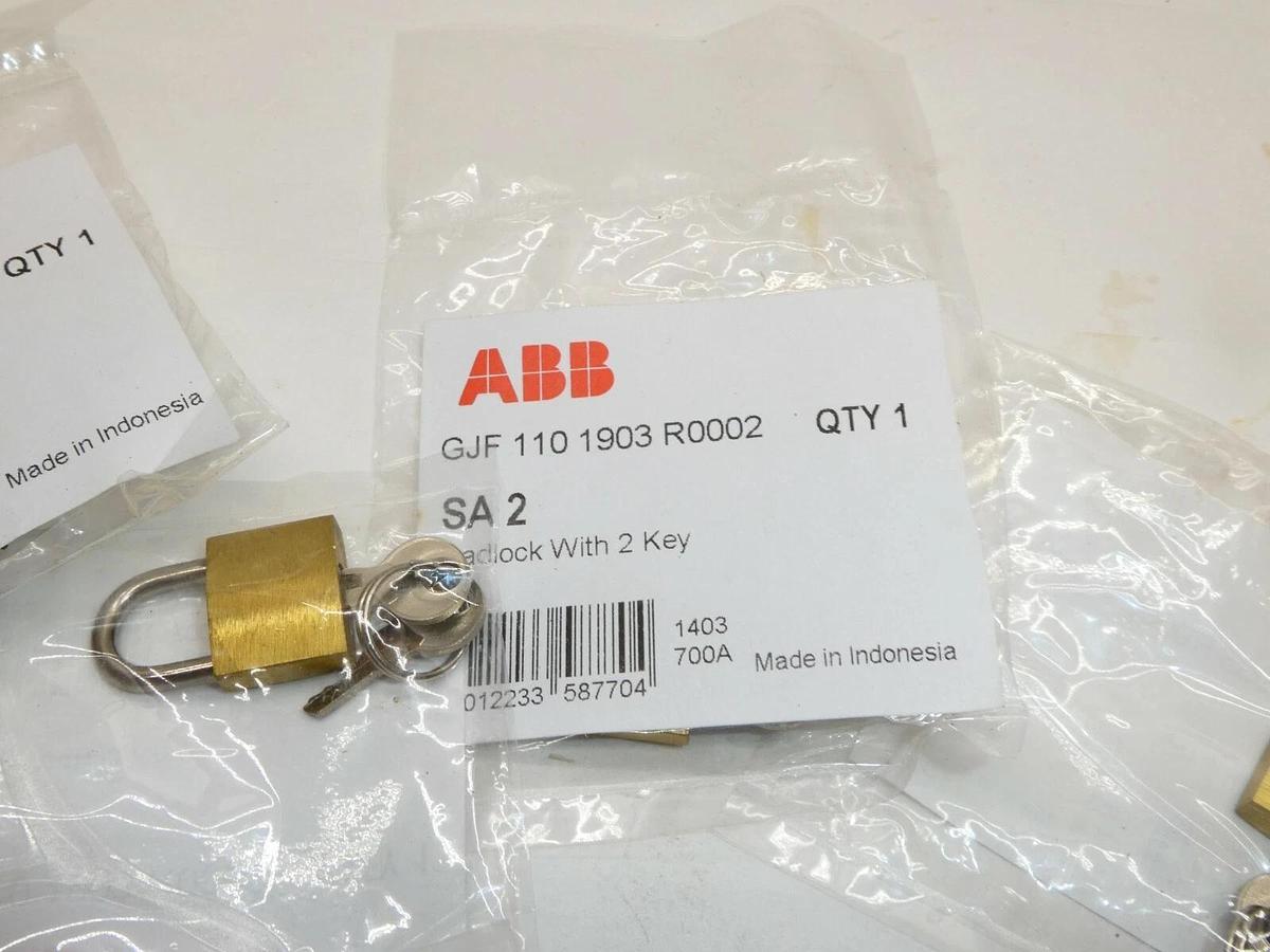 (NEW - Lot of 4) ABB SA2 SA-2 Padlock With 2 Key