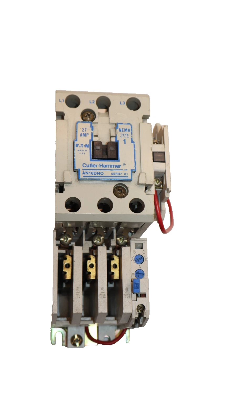 Cutler-Hammer Eaton Starter AN16DN0 Size Sz 1 600V 27A 27 Amp 120v coil 3P