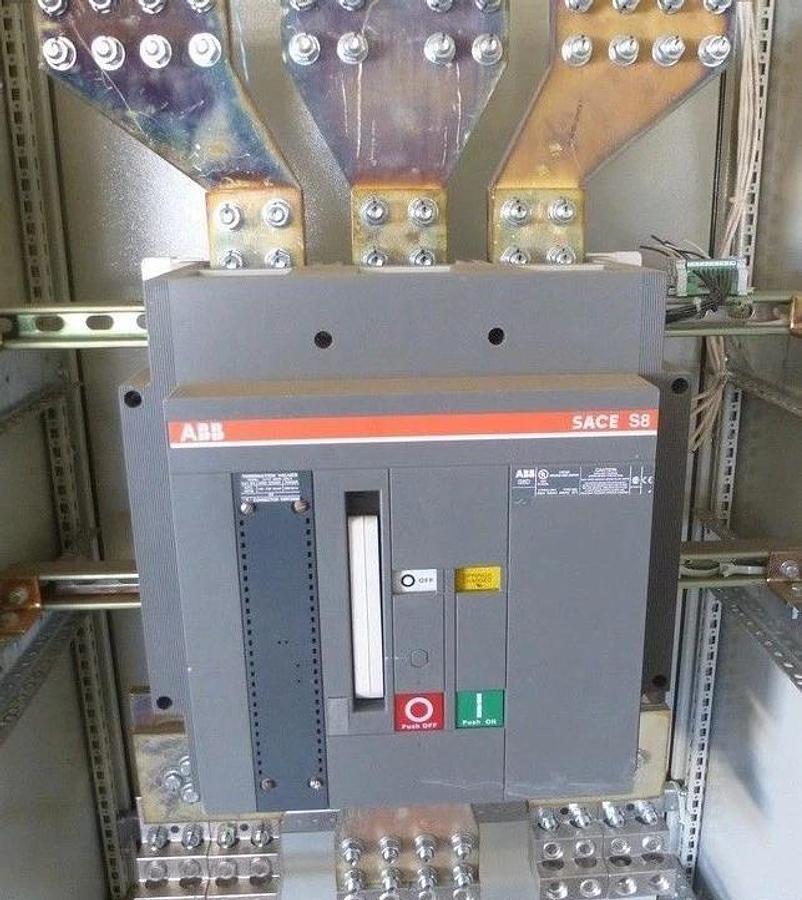 Used ABB 122154053-001 600v SACE S8 S8D 2000A 3P Molded Case Switch K8TL K8TM
