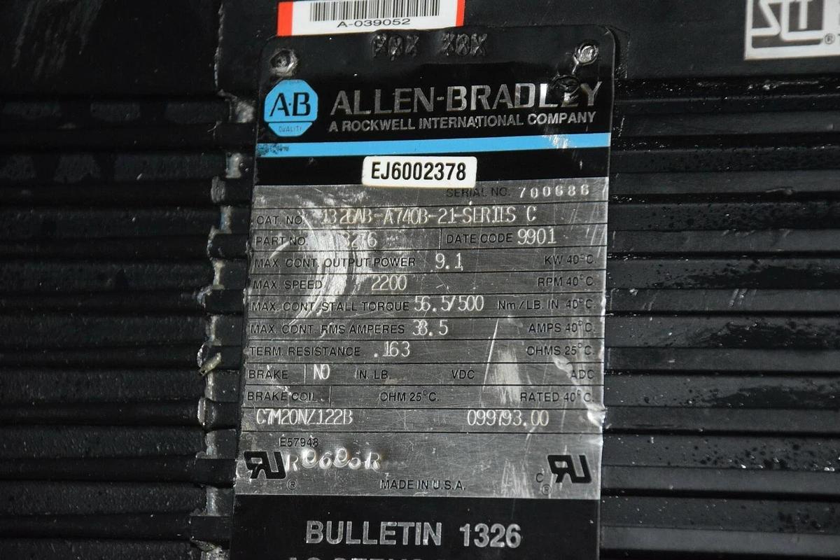Refurbished Allen Bradley AC servo  1326AB-A740B-21-SERIES C 1326AB-A740B-21 1326ABA740B21