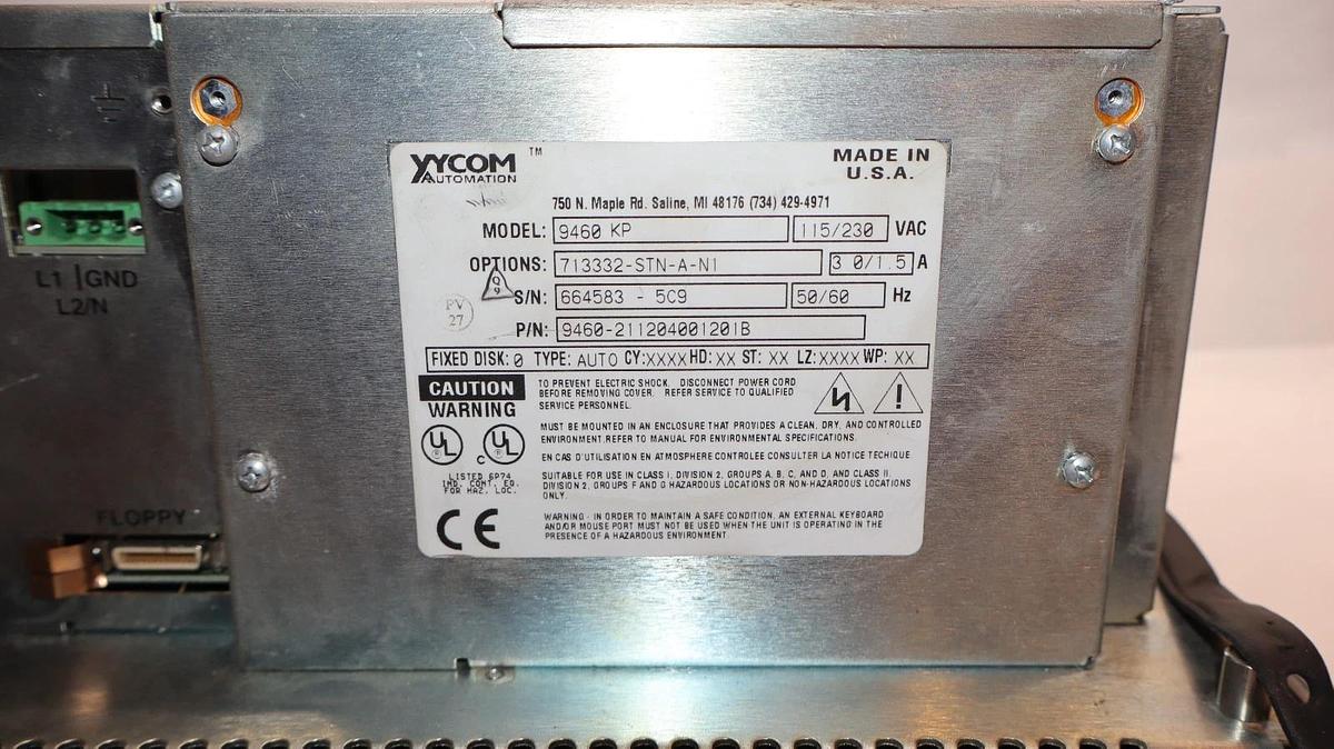 Used XYCOM Automation 9460 KP 115/230 VAC 713332-STN-A-N1 50/60hz 9460-211204001201B