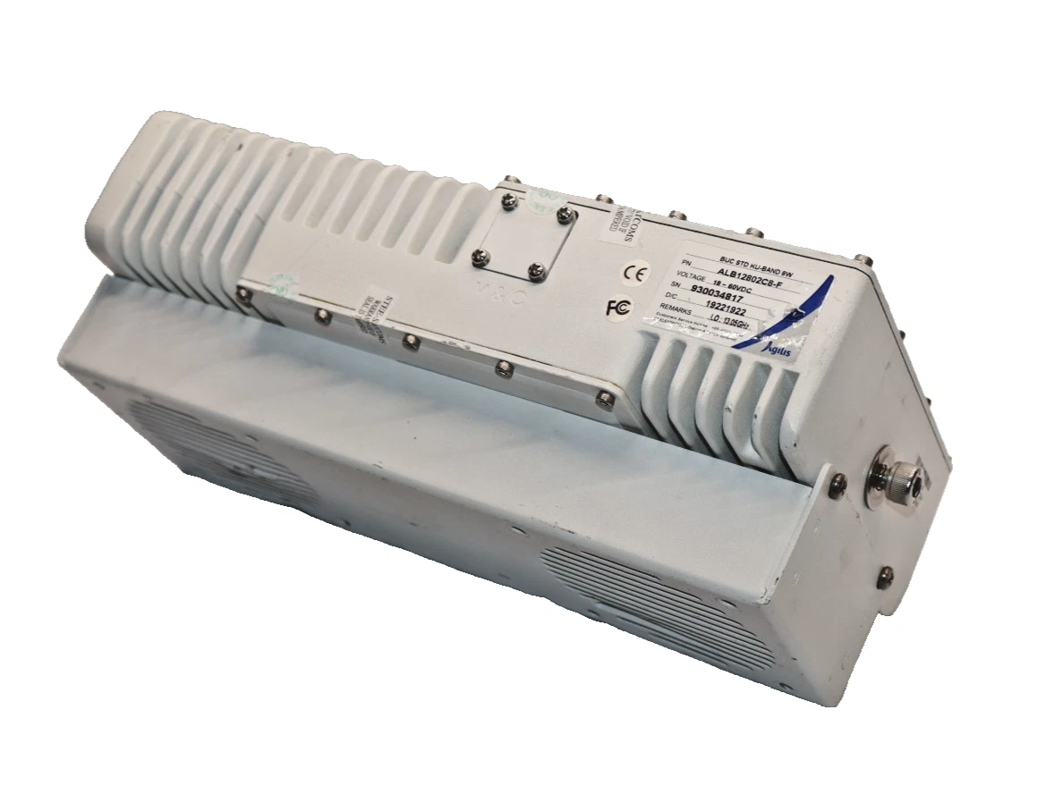 Used Agilis ALB128 Series Ku-Band BUC STD 8W Block-Up Converter ALB12802C8-F *No fan*
