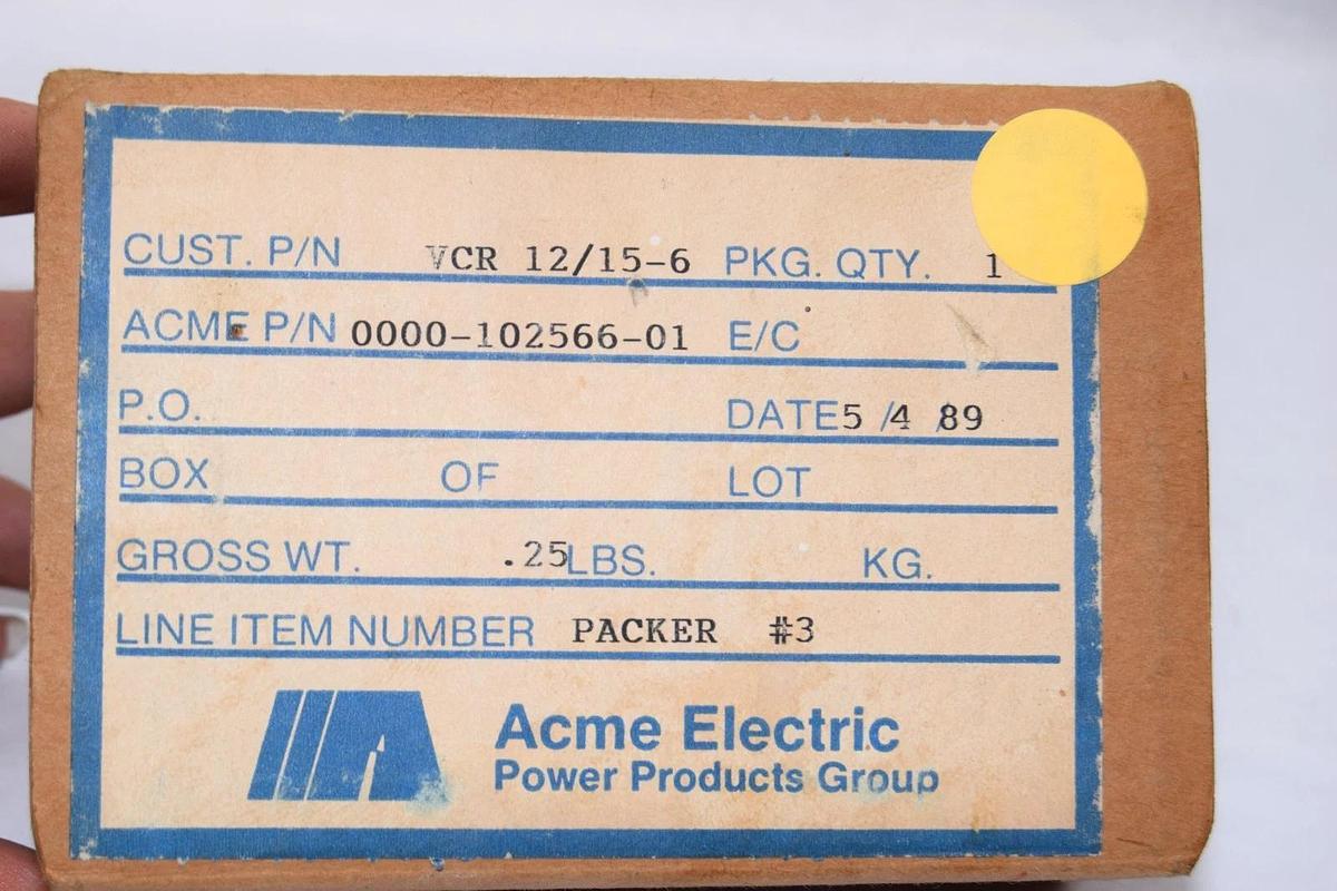 Acme Electric VCR 15/15-6 Power Supply (New)
