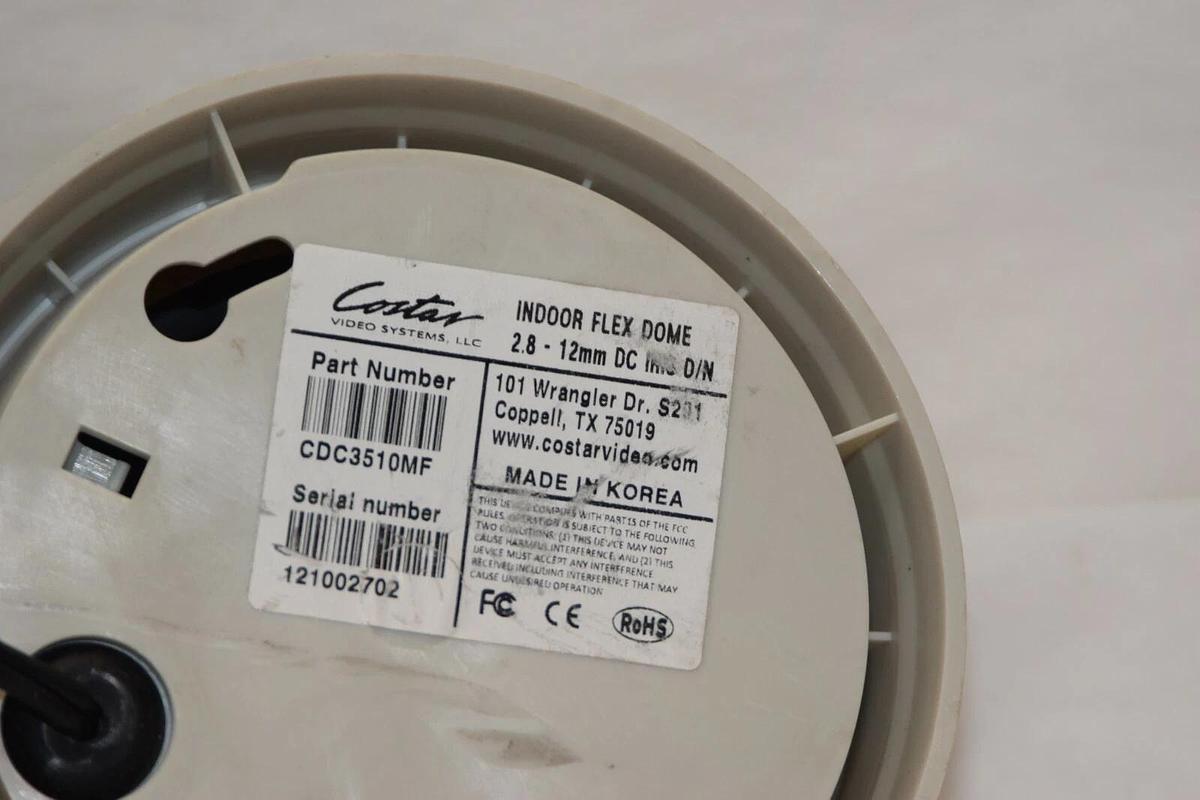 Used COSTAR CDC3510MF 2.8-12mm Indoor Flex Dome Security Camera