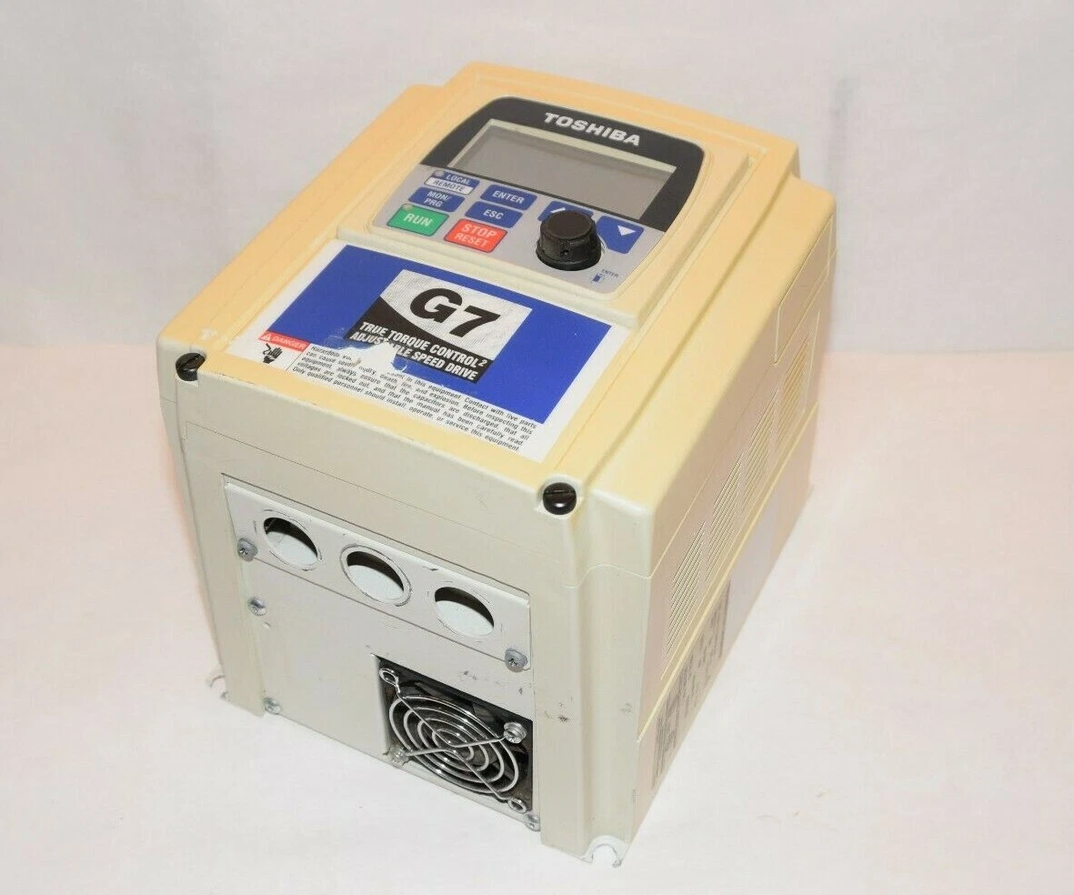 Used TOSHIBA G7 Transistor Inverter Speed Drive VT130G7U4110 10HP 16.5A 3P 50/60Hz