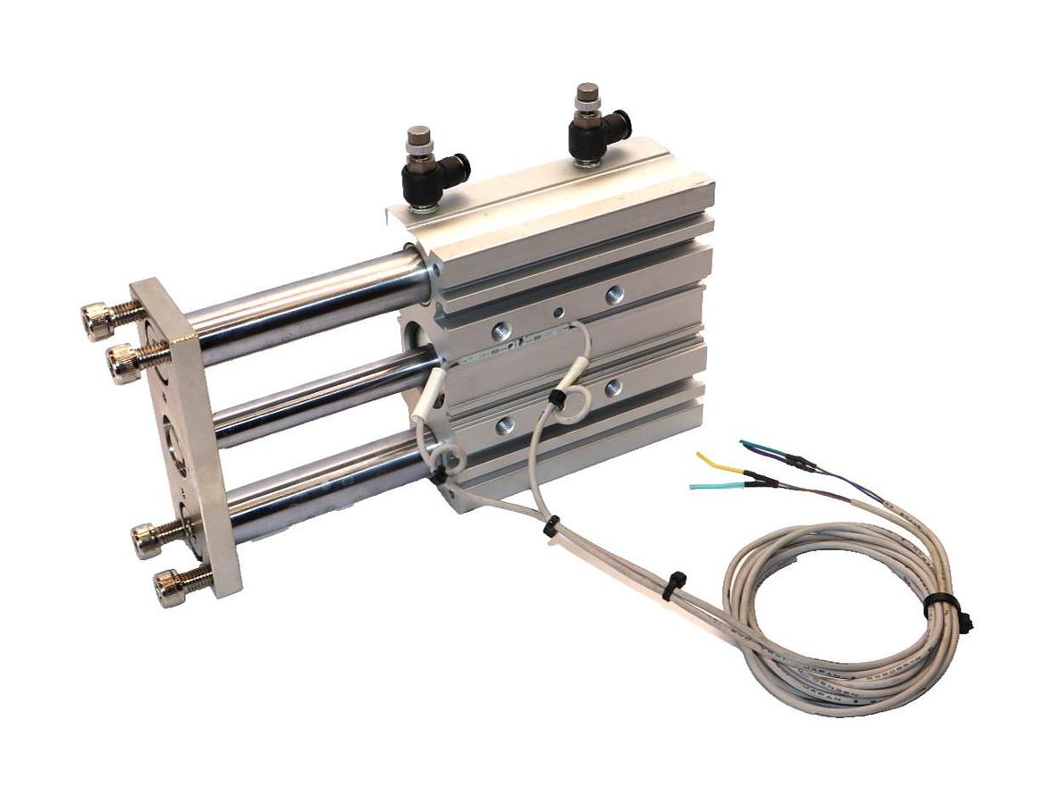 Used SMC Compact Guide Cylinder MGPM32-75Z , MGPM3275Z , 2B1-28D 1.0MPa