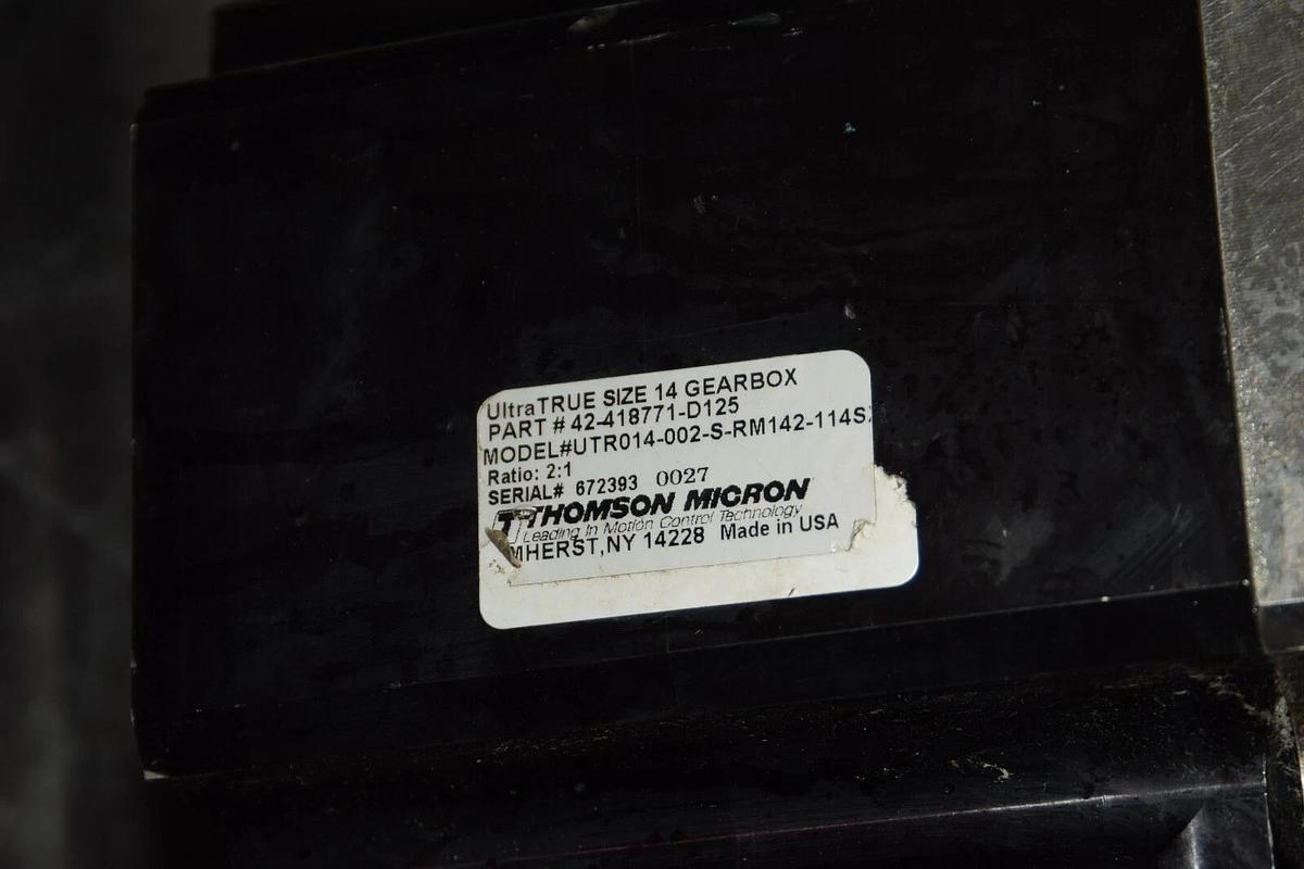 Used THOMSON MICRON Size 14 Gearbox 2:1 UTR014-002-S-RM142-114SX  UTR014 002 S RM142