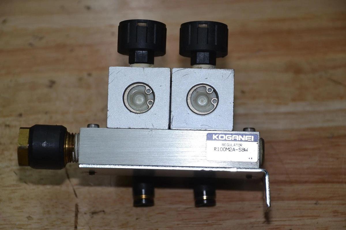 Used KOGANEI R100M2A-58W MANIFOLD REGULATOR W/MR100-23W