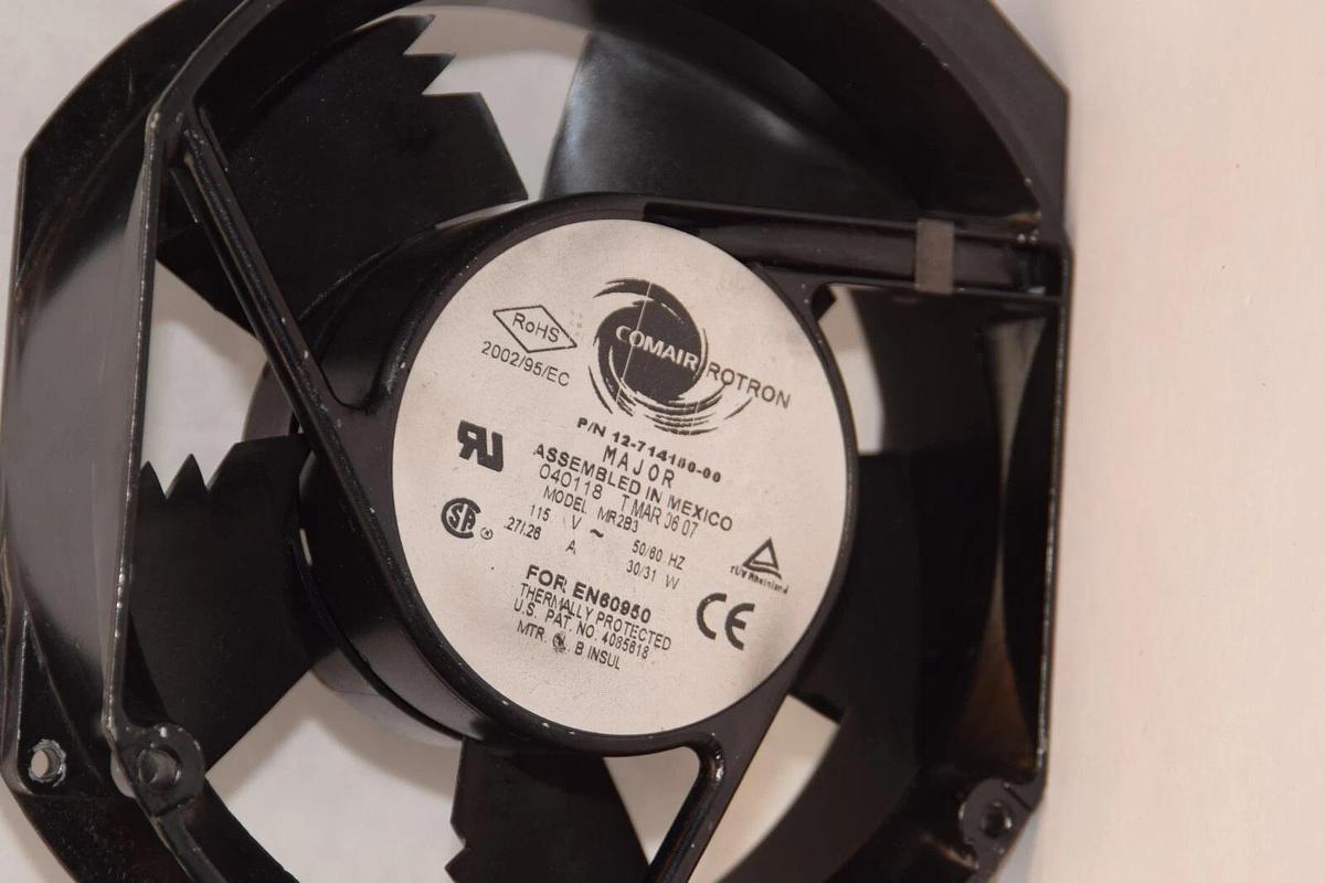 Used COMAIR ROTRON 12-714150-00 , MR2B3 115V .27/.26A 30/31W 5 Blade Cooling Fan