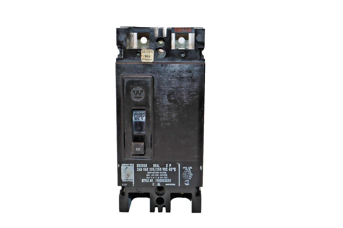 Westinghouse Circuit Breaker 50 Amp A EB2050 EB50A 50A 2P 2 pole (New)