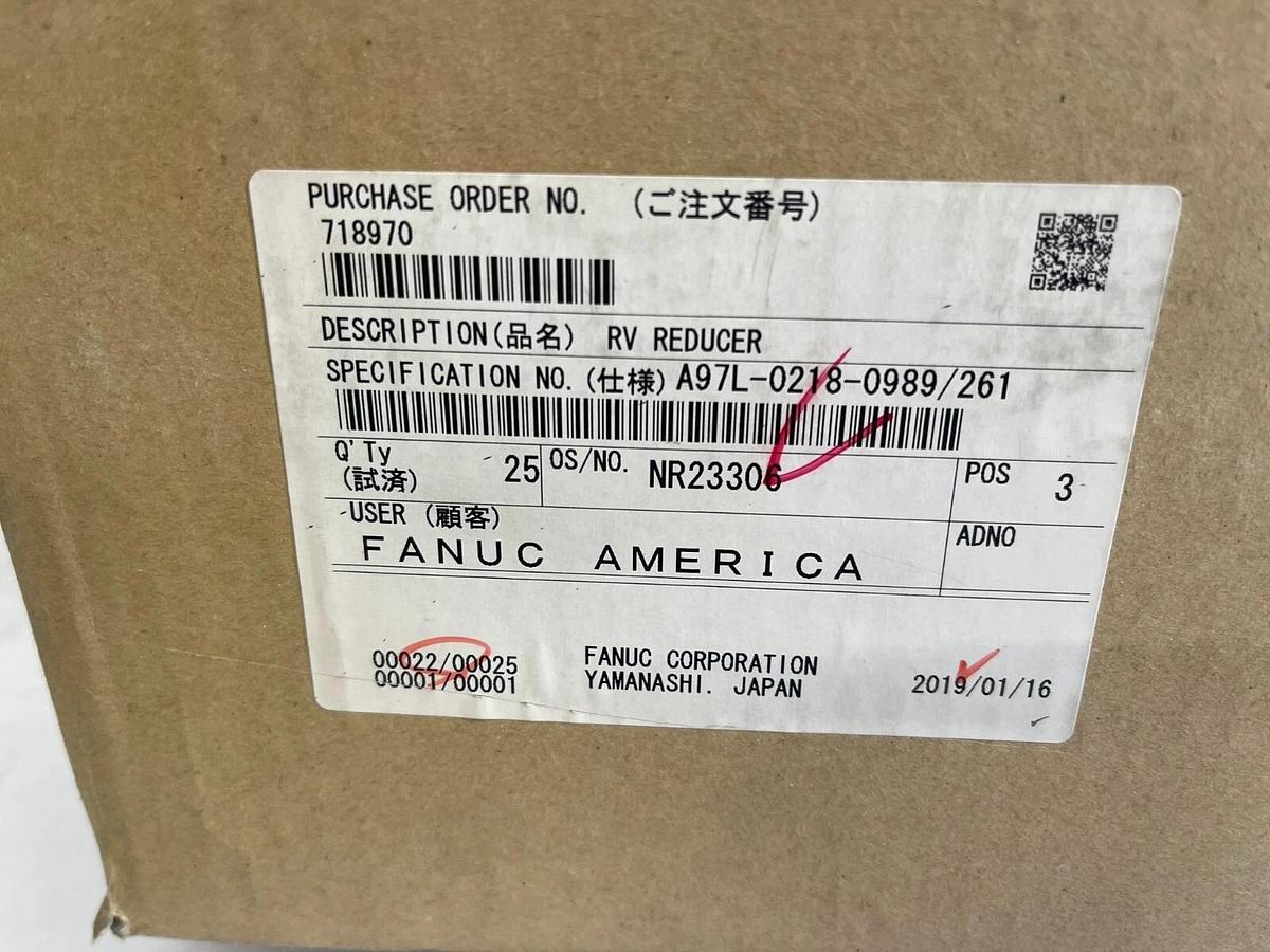 Fanuc Nabtesco Precision Reduction Gear RV Axis Reducer A97L-0218-0989/261 *NEW*