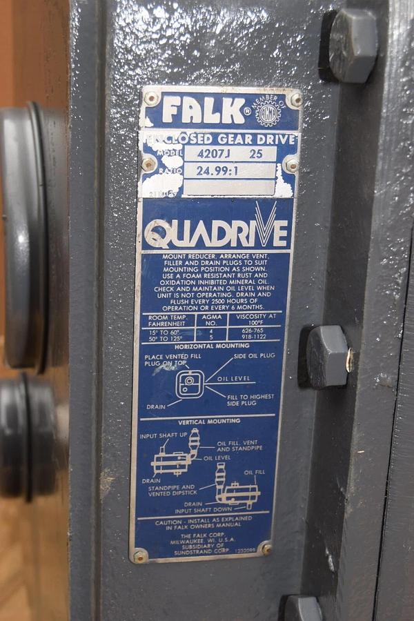 FALK Quadrive Enclosed Gear Drive Gearbox 4207J25 4207J 25 4207J-25 24.99:1 NOS