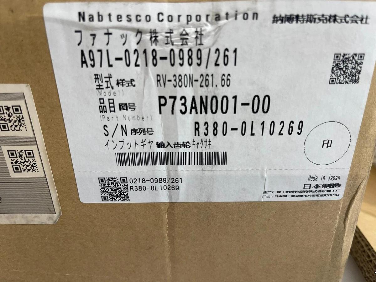 Fanuc Nabtesco Precision Reduction Gear RV Axis Reducer A97L-0218-0989/261 *NEW*