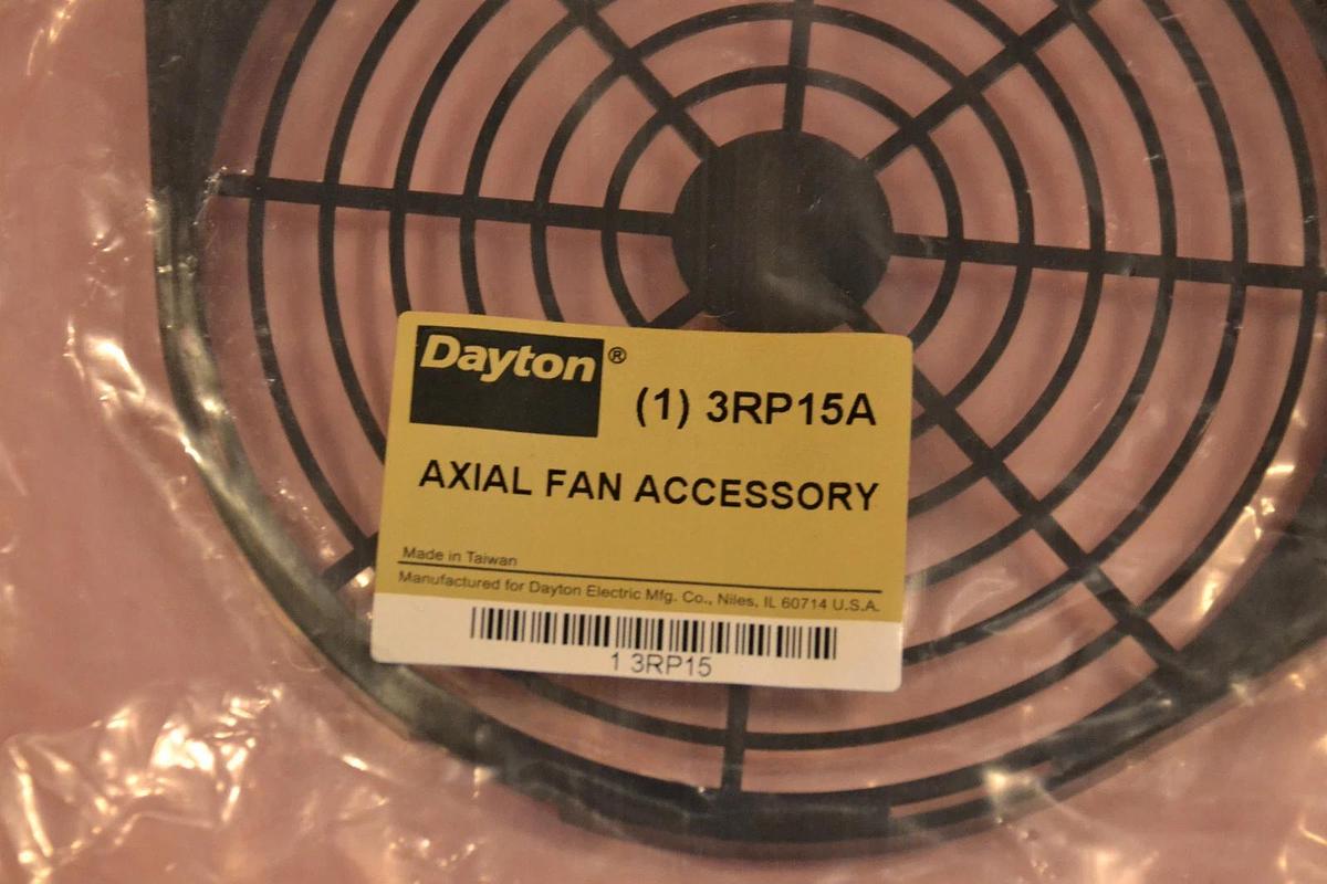 (LOT OF 3) DAYTON AXIAL FAN ACCESSORY BLACK 3RP15A 3RP 15A NEW