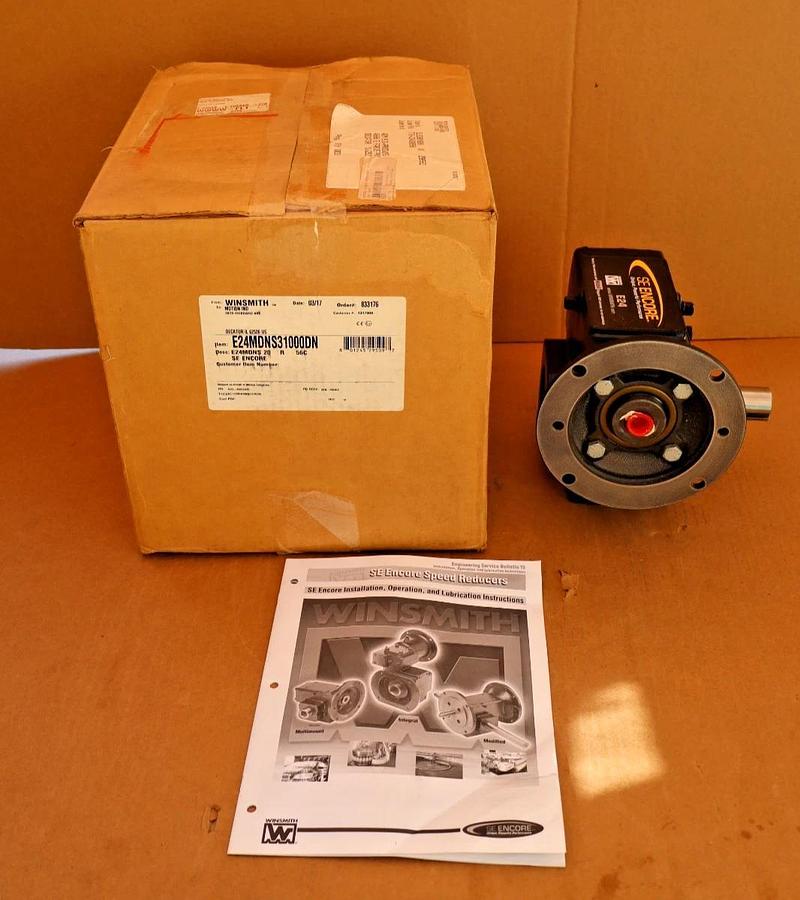 Winsmith SE Encore Gear Box Speed Reducer E24MDNS31000DN E24MDNS 20R 20:1 *NOS*