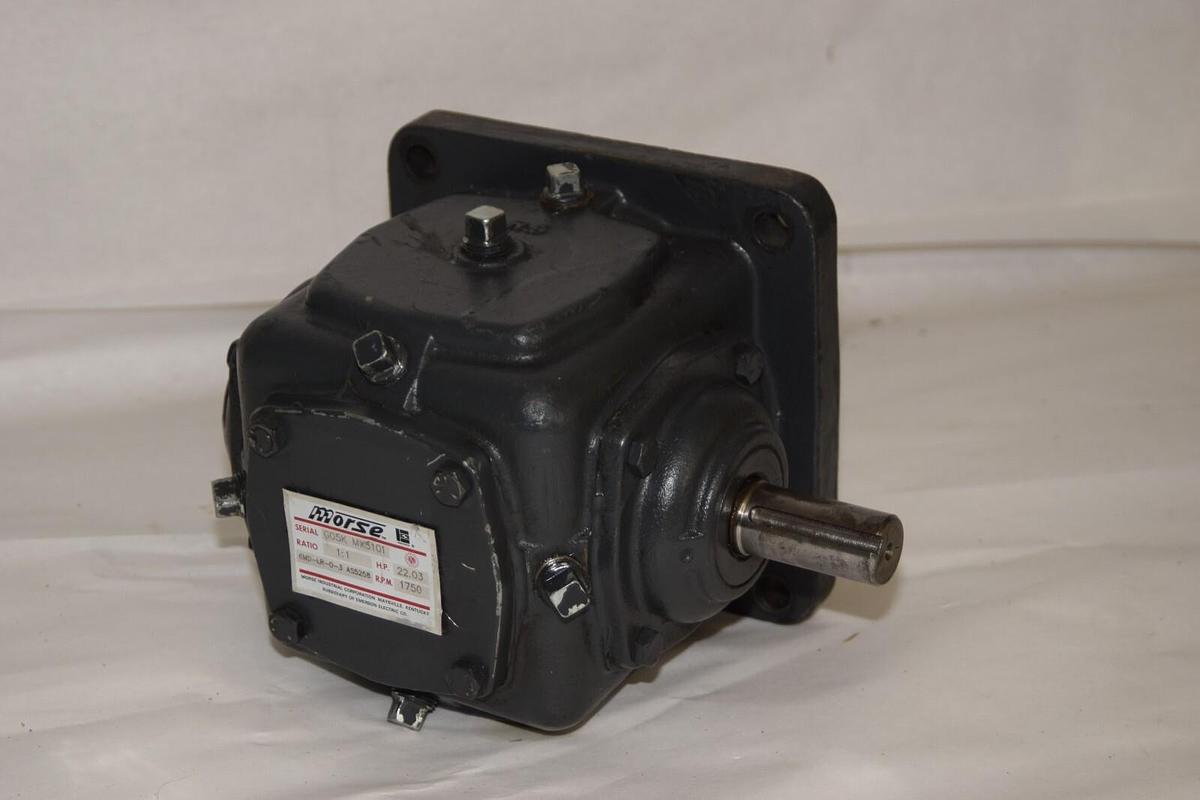 Used MORSE Gear Box Speed Reducer 6MD-LR-0-3 AS5258 1750rpm 22.03hp 1:1 1" Shaft