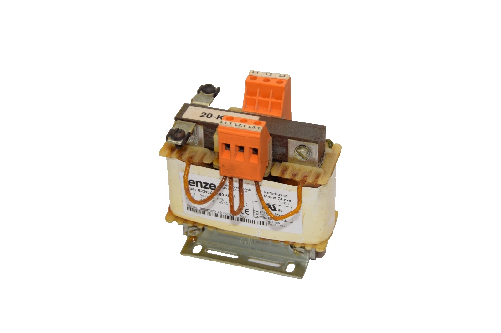 Used Lenze EZN3A1500H003 3x15mH +/-10% 3 x 2,5A Mains Line Filter Transformer