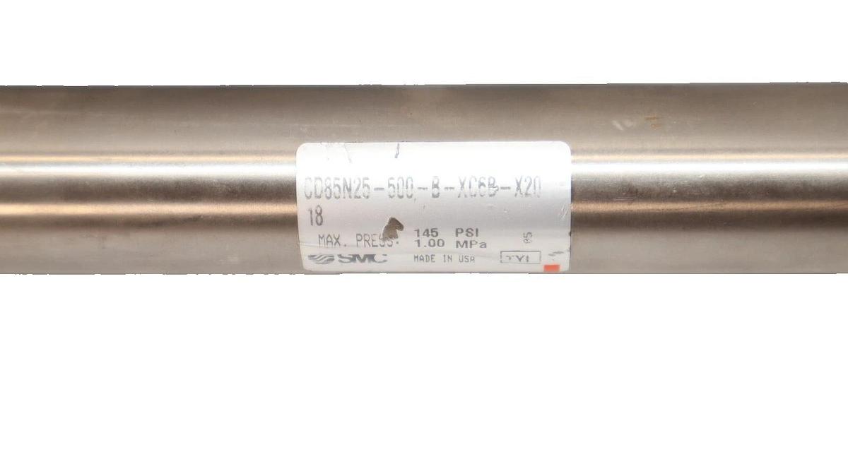 (NEW) SMC CD85N25-500-B-XC6B-X2018 145psi 1.00MPa Pneumatic Cylinder