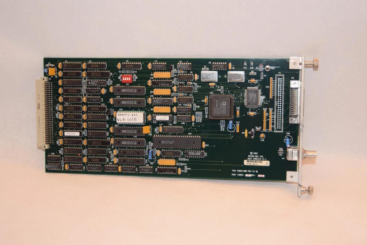 Used ASTRO-MED 42093-000 Rev A/B 42093-1 Rev C 42093 SCP1AX A-08145 Board