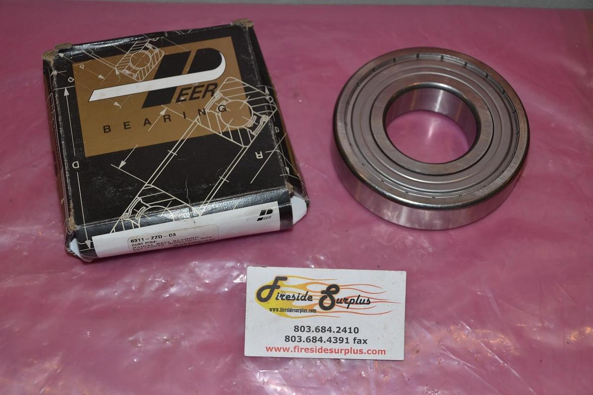 PEER BEARING 6311 Z 6311Z 6311-ZZD-C3 6311 ZZD C3 631122DC3 NEW