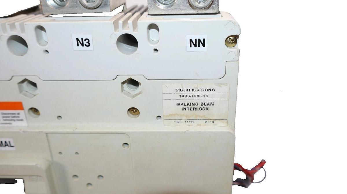 Used Cutler Hammer Breaker 400A Molded Case 4P 1493D84G16 A1L4LPK A3X4PK Trip LT4400T