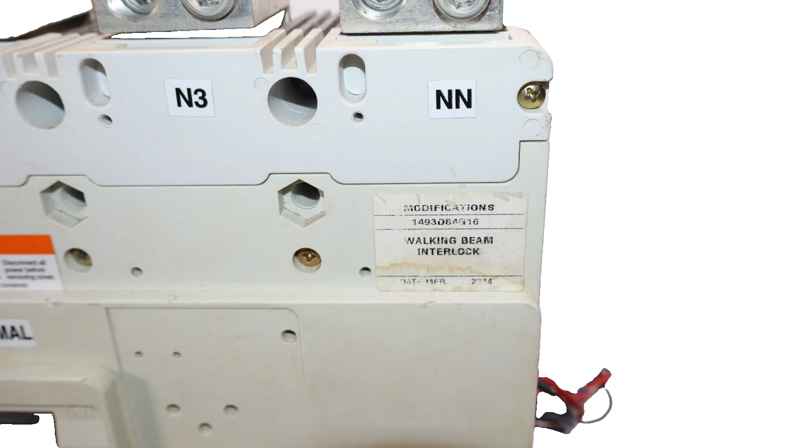Used Cutler Hammer Breaker 400A Molded Case 4P 1493D84G16 A1L4LPK A3X4PK Trip LT4400T