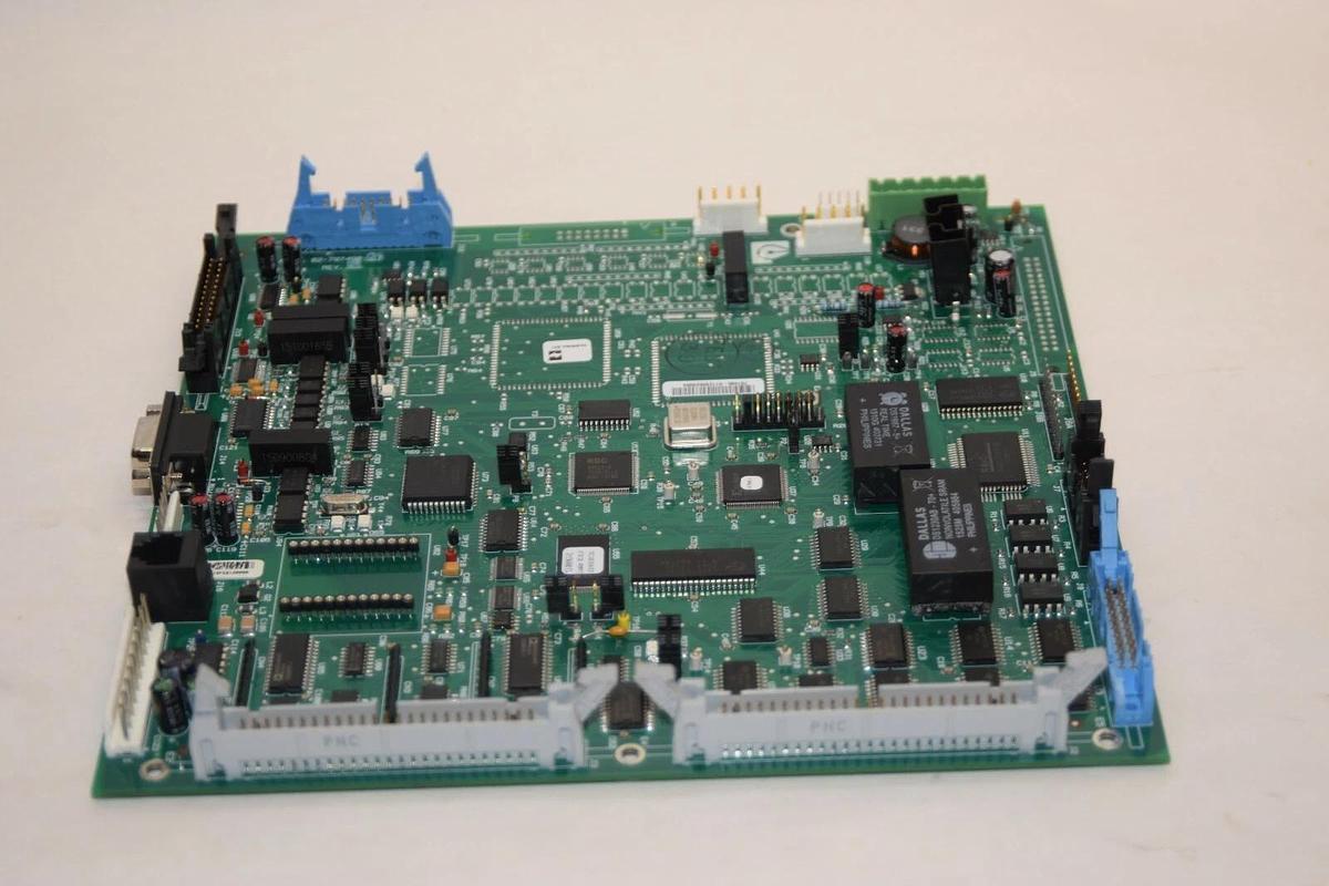 Used EMERSON / LIEBERT 02-797490-01 Rev 12 Circuit Board *Chipped Locking Tab*